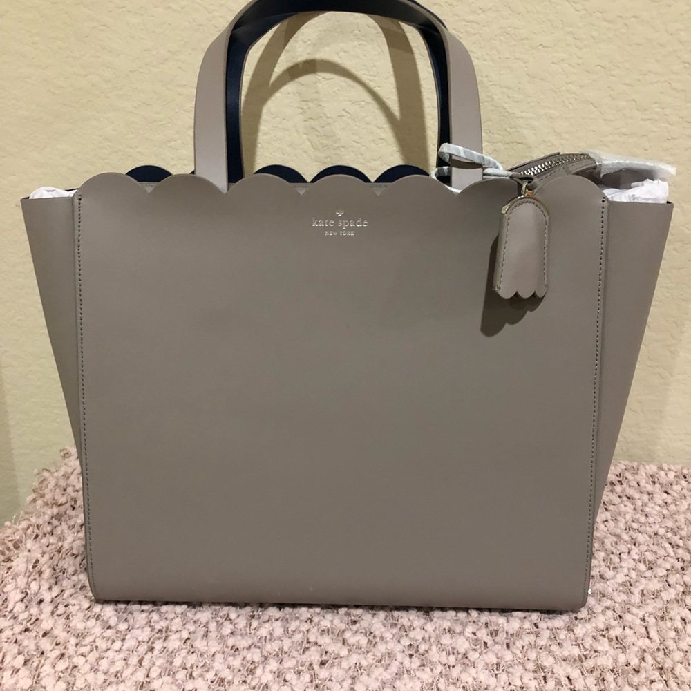Kate spade Tulip smooth grey satchel